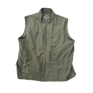 SCOTTeVEST RFID Travel Vest Men 2XL In‎ Olive Green Utility Tec Full Zip Pockets